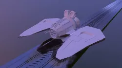 Space Ship Ultra Game Ready Low-poly 3D model