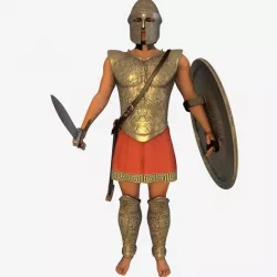 Spartan hoplite 3D model