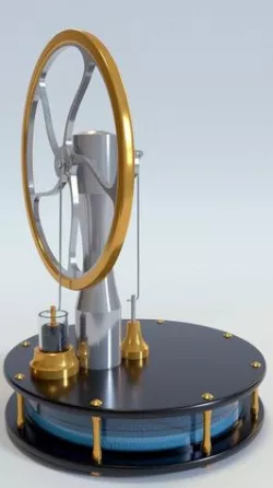 Stirling engine animated 3D model