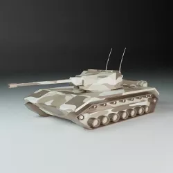 tank low poly Low-poly 3D model
