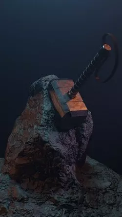 Thor 2011 Hammer Mjolnir 3D Model 3D model