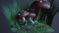 Tiny World Environment Marmoset Game Low-poly 3D model