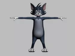 tom cat Low-poly 3D model