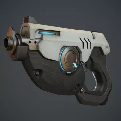 Tracer Gun From Overwatch Low-poly 3D model