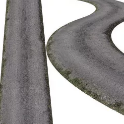 Ultra realistic Road  Asphalt 3D model