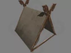 Viking Tent Gokstad Low-poly 3D model