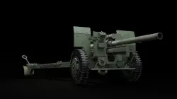 Weapon howitzer 105mm 3D model