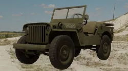 Willys Jeep Low-poly 3D model