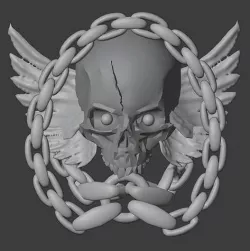 Winged Skull 3D model