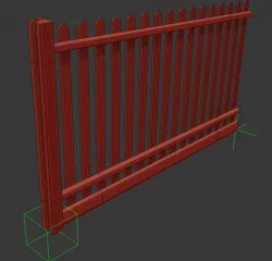 Wooden Fence 3D model