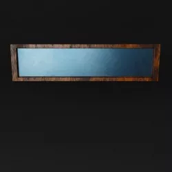 Wooden Window Variation2 Low-poly 3D model