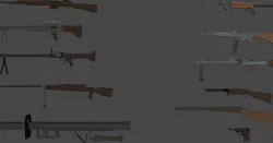 WW German weapon pack 12 models Low Poly Low-poly 3D model