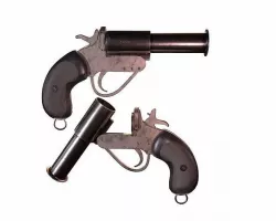 WW2 British Flare Gun Low-poly 3D model