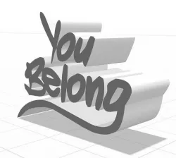 You Belong Graffiti Tag 3D model