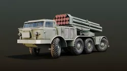 ZiL-135 Russian Heavy Military Truck Low-poly 3D model