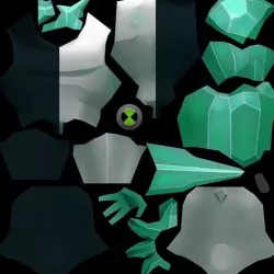 3d Ben 10 hero diamondhead low poly 3D model