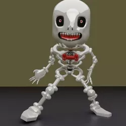 3d model character - cute skeleton skuul bone ghost HALLOWEEN 3D model
