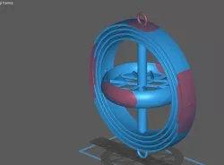 4 axis gyroscope 3D model