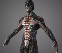 Abe Sapien - Fish man Low-poly 3D model