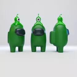 Among Us Brain Slug Character  3D model