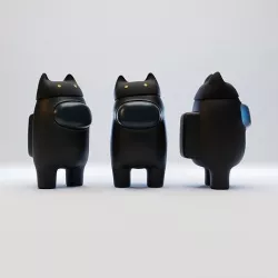 Among Us Cat Head Hat Character 3D model