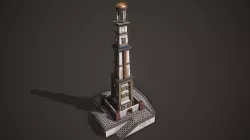 Ancient Lighthouse Low-poly 3D model