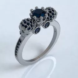 Anillo solitario calaveras   Skull solitaire ring 3D model
