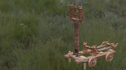 Animated Toy Catapult 3D model