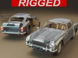 Aston Martin DB5 Car 3D model rigged 3D model