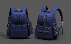 Backpack kid baggage bag luggage human  Low-poly 3D model