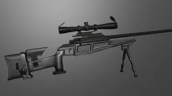 Blaser R93 German Police Sniper Rifle Hi-Res 3D model 3D model