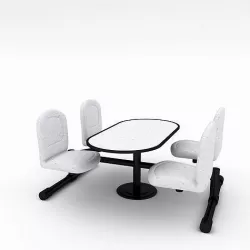 Bowling Table Chair Model Low-poly 3D model
