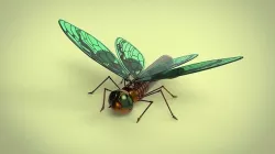 Butterfly mechanical steampunk 3D model