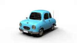 Cartoon Car Rig 3D model