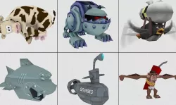 Cartoon - Weapons Low-poly 3D model