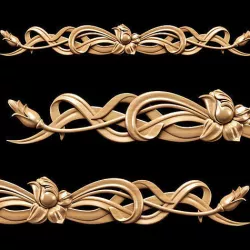 Carved Art Nouveau 3D model