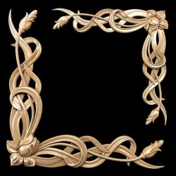 Carved Art Nouveau 3D model