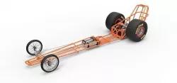 Chassis of front engined dragster 3D model
