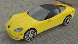 Chevrolet Corvette C6 Coupe Low-poly 3D model