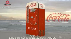 Coca Cola  Old Big   Vending Machine  design Low-poly 3D model
