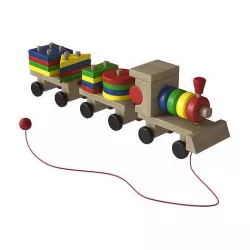 Construction train 3D model
