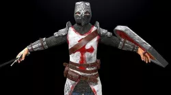 Crusader Low-poly 3D model