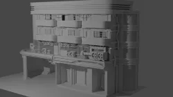 Cyberpunk Building Complex 3D model