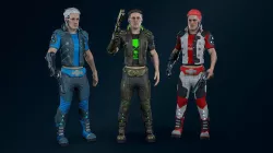 Cyberpunk man Low-poly 3D model