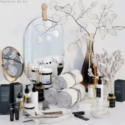Decorative set AIR Low-poly 3D model