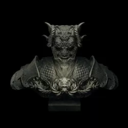 Demon Samurai Statue 3D model