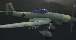 Dive-Bomber Ju 87 Stuka Hand-Painted Low-poly 3D model
