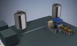 DRUM FILLING PRODUCTION LINE 3D model