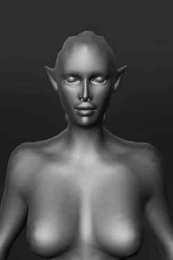 Elf girl Low-poly 3D model