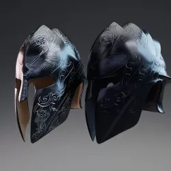 Elite Guardian Helmet  PBR Low Poly Low-poly 3D model